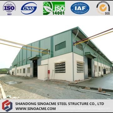 Steel Structure Warehouse with Metal Sheet Cladding